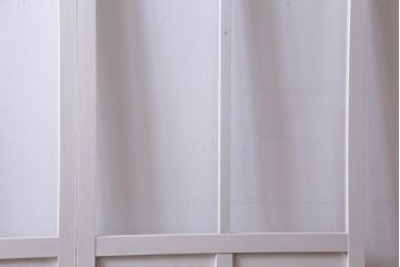 和製アンティーク　シャビーなペイントがお洒落な雰囲気漂うガラス戸2枚セット(建具、引き戸)