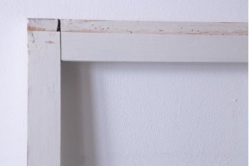 和製アンティーク　シャビーなペイントがお洒落な雰囲気漂うガラス戸2枚セット(建具、引き戸)