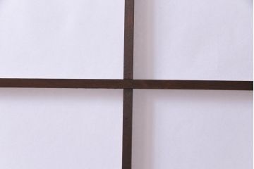 昭和中期　和の風情あふれる佇まいが魅力の雪見障子戸1枚(摺り上げ障子戸、引き戸、擦り上げ障子戸、擦上障子戸、建具)