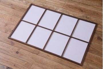 昭和中期　和の風情あふれる佇まいが魅力の雪見障子戸1枚(摺り上げ障子戸、引き戸、擦り上げ障子戸、擦上障子戸、建具)