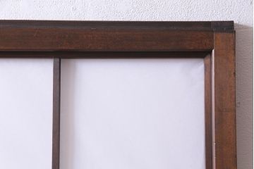 昭和中期　和の風情あふれる佇まいが魅力の雪見障子戸1枚(摺り上げ障子戸、引き戸、擦り上げ障子戸、擦上障子戸、建具)
