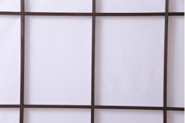 昭和中期　和の風情あふれる佇まいが魅力の雪見障子戸1枚(摺り上げ障子戸、引き戸、擦り上げ障子戸、擦上障子戸、建具)