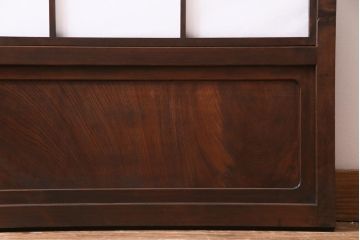 昭和中期　和の風情あふれる佇まいが魅力の雪見障子戸1枚(摺り上げ障子戸、引き戸、擦り上げ障子戸、擦上障子戸、建具)