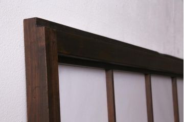 昭和中期　和の風情あふれる佇まいが魅力の雪見障子戸1枚(摺り上げ障子戸、引き戸、擦り上げ障子戸、擦上障子戸、建具)