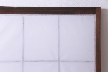 昭和中期　和の風情あふれる佇まいが魅力の雪見障子戸1枚(摺り上げ障子戸、引き戸、擦り上げ障子戸、擦上障子戸、建具)