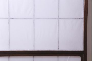 昭和中期　和の風情あふれる佇まいが魅力の雪見障子戸1枚(摺り上げ障子戸、引き戸、擦り上げ障子戸、擦上障子戸、建具)