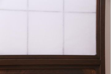 昭和中期　和の風情あふれる佇まいが魅力の雪見障子戸1枚(摺り上げ障子戸、引き戸、擦り上げ障子戸、擦上障子戸、建具)
