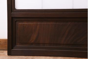 昭和中期　和の風情あふれる佇まいが魅力の雪見障子戸1枚(摺り上げ障子戸、引き戸、擦り上げ障子戸、擦上障子戸、建具)