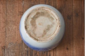 アンティーク雑貨　和製アンティーク　富士の図　優しげな雰囲気漂う瀬戸火鉢(手あぶり、鉢カバー)