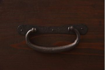 アンティーク家具　和製アンティーク　すっきりとしたデザインの箪笥ローボード(ローチェスト)