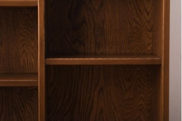 アンティーク家具　昭和期　栓材　サイズの違う棚が便利なブックシェルフ(本棚、オープンラック)