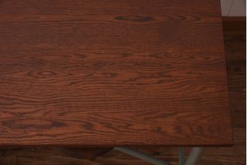 ラフジュ工房オリジナル 格納スツール付き　アンティークペイントが魅力の8人掛けテーブル(ダイニングテーブル、作業台)