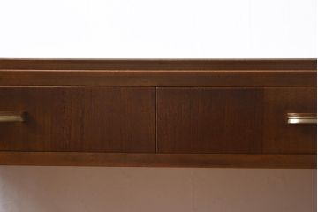 レトロ家具　昭和レトロ　樺材　たっぷりの奥行が魅力の温もり溢れる平机(デスク、在宅ワーク、在宅用作業台)