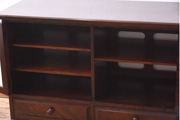 中古　北海道民芸家具　品の良い佇まいが魅力のオーディオキャビネット(サイドボード、リビングボード)