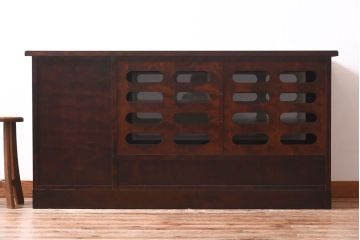 中古　北海道民芸家具　品の良い佇まいが魅力のオーディオキャビネット(サイドボード、リビングボード)