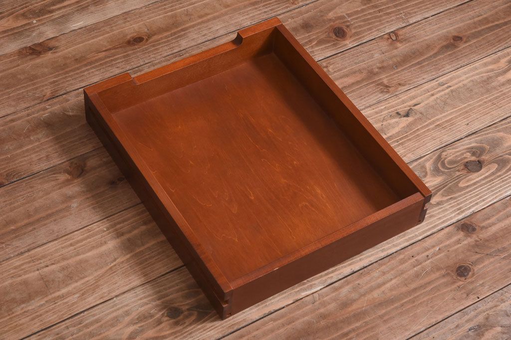 中古　北海道民芸特注品　細かく分かれた収納スペースが便利なキャビネット(ローボート、収納棚)