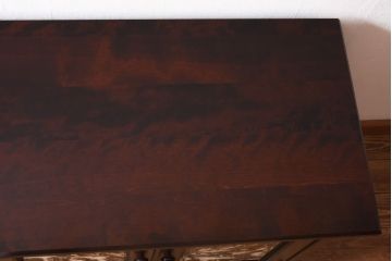 中古　北海道民芸特注品　細かく分かれた収納スペースが便利なキャビネット(ローボート、収納棚)