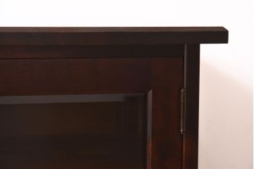 中古　北海道民芸特注品　細かく分かれた収納スペースが便利なキャビネット(ローボート、収納棚)