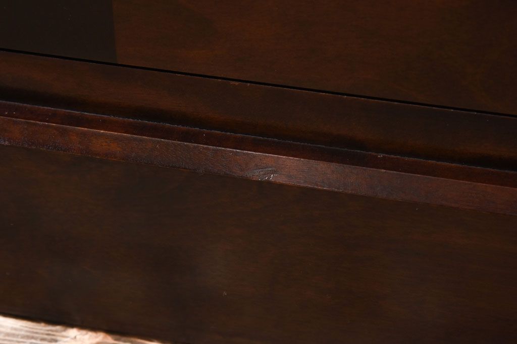 中古　北海道民芸特注品　細かく分かれた収納スペースが便利なキャビネット(ローボート、収納棚)