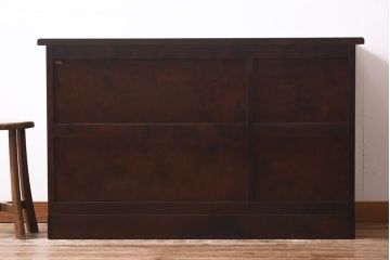 中古　北海道民芸特注品　細かく分かれた収納スペースが便利なキャビネット(ローボート、収納棚)