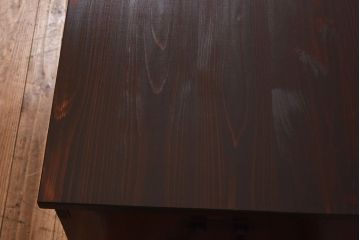 アンティーク家具　和製アンティーク　リメイク　艶やかな漆が目を惹く二本松箪笥ローボード(時代箪笥、ローチェスト)