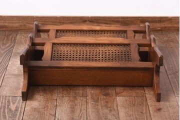中古　カリモク(karimoku)　コロニアル　ビンテージ2段マガジンラック