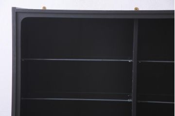 ヴィンテージ家具　イギリスビンテージ　リペイント　シックな色味の引き出し付き吊り戸棚(収納棚、飾り棚)