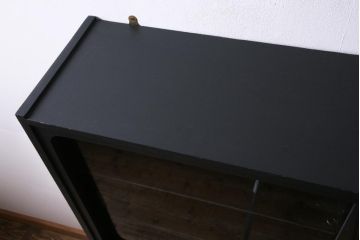ヴィンテージ家具　イギリスビンテージ　リペイント　シックな色味の引き出し付き吊り戸棚(収納棚、飾り棚)