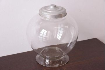 アンティーク雑貨　昭和レトロ　古いアンティーク地球瓶(ガラス瓶、ガラスビン)(1)