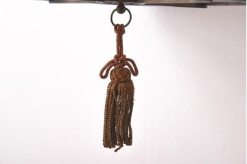 和製アンティーク　大正昭和初期　色ガラス入り　和モダンなデザインがお洒落な天井照明(吊り下げ照明、ペンダントライト)