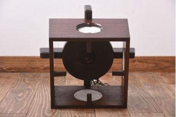 ビンテージ　民芸家具　ケヤキ材　和の風情あふれる天井照明(ペンダントライト、吊り下げ照明)