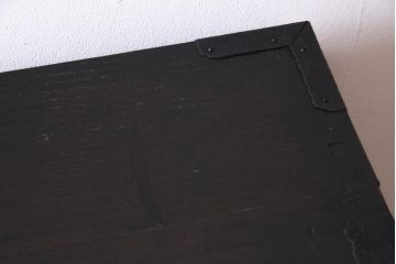 アンティーク家具　古民具　激レア!　特注品　厚みのある金具が立派な総栗材の仙台箪笥(サイドボード)