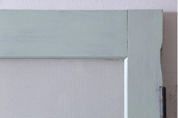 ペイント建具　プレスガラス入り　両開き　フレンチスタイルにおすすめな色合いの親子ドア(木製扉2枚1対)