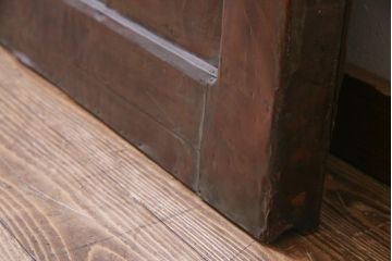 昭和初期　銅板の味わい深い風合いが目を引く蔵戸(建具、玄関戸)