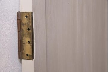 ペイント家具　バイカラーがおしゃれなモールガラス入りのドア(扉、建具)