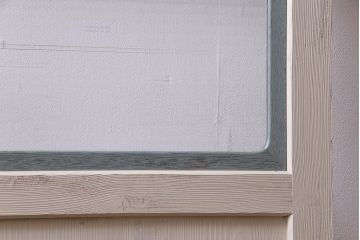 ペイント家具　バイカラーがおしゃれなモールガラス入りのドア(扉、建具)