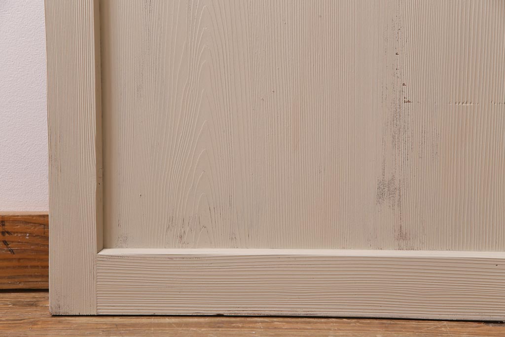 ペイント家具　バイカラーがおしゃれなモールガラス入りのドア(扉、建具)