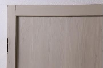 ペイント家具　バイカラーがおしゃれなモールガラス入りのドア(扉、建具)