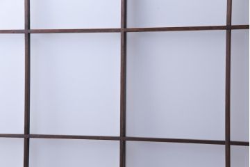 当店オリジナルガラス入り　腰板ケヤキ材　障子戸をリメイクした和モダンなガラス戸2枚セット(引戸)(1)
