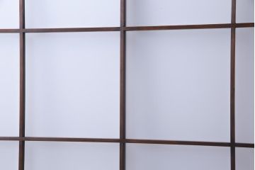 当店オリジナルガラス入り　腰板ケヤキ材　障子戸をリメイクした和モダンなガラス戸2枚セット(引戸)(2)