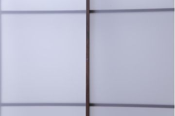 当店オリジナルガラス入り　腰板ケヤキ材　障子戸をリメイクした和モダンなガラス戸2枚セット(引戸)(2)