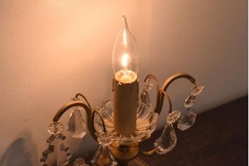 フランスアンティーク　エレガントさと可憐さが織り交じるテーブルランプ(デスクスタンド)