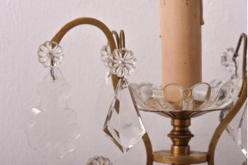 フランスアンティーク　エレガントさと可憐さが織り交じるテーブルランプ(デスクスタンド)