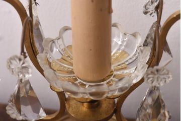 フランスアンティーク　エレガントさと可憐さが織り交じるテーブルランプ(デスクスタンド)