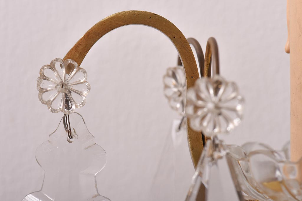 フランスアンティーク　エレガントさと可憐さが織り交じるテーブルランプ(デスクスタンド)