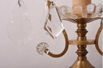 フランスアンティーク　エレガントさと可憐さが織り交じるテーブルランプ(デスクスタンド)