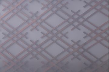 和製アンティーク　両面ガラス　和の趣感じるシンプルな割菱組子欄間(明り取り、ディスプレイ)