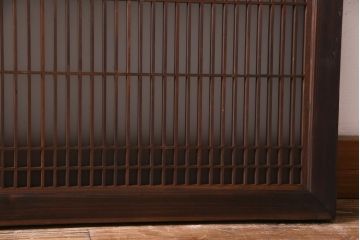 和製アンティーク　片面ガラス　繊細な桟が美しい和モダンな欄間(明り取り、ディスプレイ)