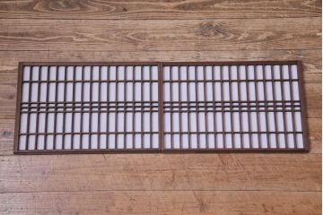 和製アンティーク　明治期　ケヤキ材　上手物　趣ある和の空間づくりにおすすめな障子戸付き欄間(明り取り、ディスプレイ)