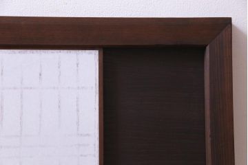 和製アンティーク　明治期　ケヤキ材　上手物　趣ある和の空間づくりにおすすめな障子戸付き欄間(明り取り、ディスプレイ)